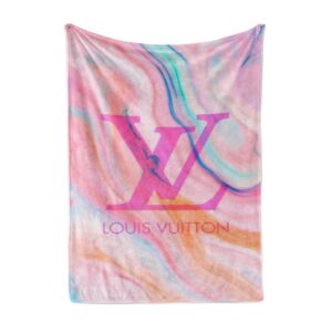 Louis Vuitton Colorful Logo Luxury Brand Premium Blanket Fleece Home Decor LVT00168