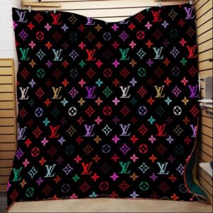 Louis Vuitton Colorful Quilt Blanket Fleece Home Decor LVT00124