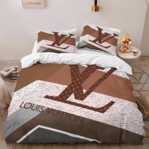 Louis Vuitton Fashion Logo Limited Luxury Brand Bedding Set Duvet Cover Home Decor  LVT00100