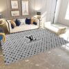 Louis Vuitton Grey Limited Fashion Luxury Brand Rug Carpet Home Decor LVT00337