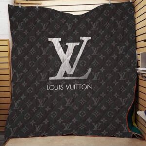 Louis Vuitton Grey Quilt Blanket Fleece Home Decor LVT00123