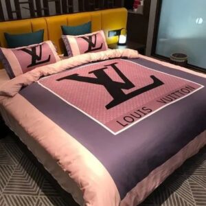 Louis Vuitton Purple Pinky Luxury Brand Bedding Set LVT00047