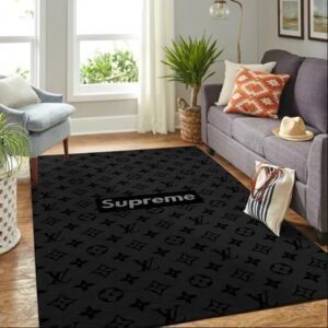Louis Vuitton Supreme Fashion Logo Limited Luxury Brand Rug Carpet Home Decor LVT00273