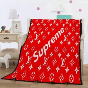 Louis Vuitton Supreme Fashion Luxury Brand Blanket Fleece Comfortable Blanket LVT00129