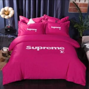 Louis Vuitton Supreme Pinky Luxury Brand Bedding Set LVT00031
