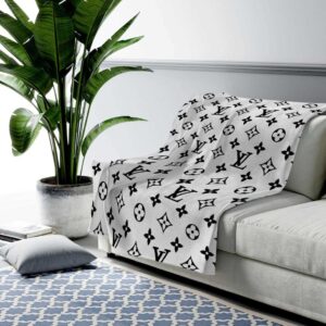 Louis Vuitton Supreme White Fashion Luxury Brand Premium Blanket Fleece Home Decor LVT00209