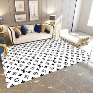 Louis Vuitton White Fashion Limited Luxury Brand Rug Carpet Home Decor  LVT00333
