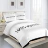 Louis Vuitton White Fashion Logo Limited Luxury Brand Bedding Set Duvet Cover Home Decor  LVT00099