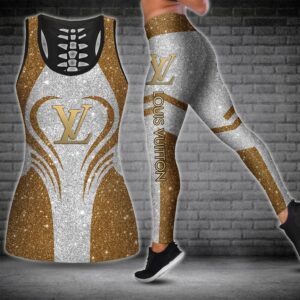 Louis vuitton yellow tank top leggings lv luxury clothing clothes outfit gym for women hot 2023-PM00265