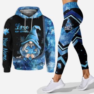 Love needs no words hoodie and leggings personalized autism awareness hoodie autism awareness gift ht 91 Hoodie Leggings Set-PM00353