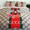 Luxury GC Floral Bee In Monogram BG With Vintage Web Bedding Set
