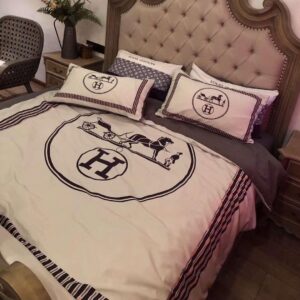 Hermes Limited Luxury Brand Bedding Set Home Decor - Max010073