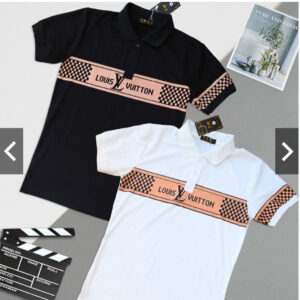 (Black & White) Louis Vuitton Polo Shirt For Men- Max02063