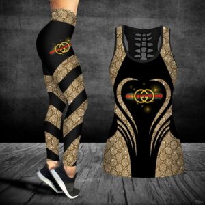 Gucci hublot tank top leggings luxury brand clothing clothes outfit gym for women hot 2023 - Max07644