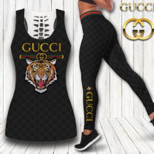 Gucci hublot tank top leggings luxury brand clothing clothes outfit gym for women hot 2023 - Max07655