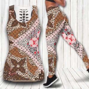 Louis Vuitton hublot tank top leggings luxury brand clothing clothes outfit gym for women hot 2023 - Max07675