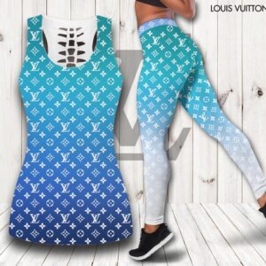 Louis Vuitton hublot tank top leggings luxury brand clothing clothes outfit gym for women hot 2023 - Max07676