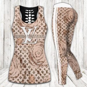 Louis Vuitton hublot tank top leggings luxury brand clothing clothes outfit gym for women hot 2023 - Max07678
