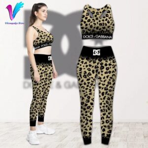 D&G Sports Bra Leggings Underwear Luxury Brand LV Clothing Clothes Outfit Gym For Women -Max07873