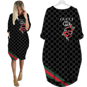 Gucci batwing pocket dress luxury brand clothing clothes outfit for women - Max07929
