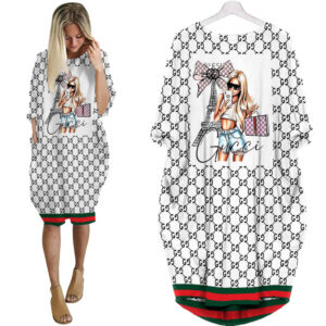 Gucci batwing pocket dress luxury brand clothing clothes outfit for women - Max07941
