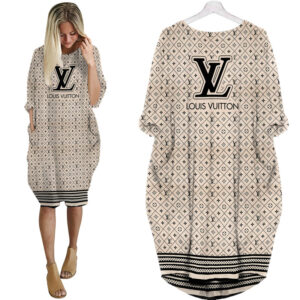 Louis Vuitton batwing pocket dress luxury brand clothing clothes outfit for women - Max07977