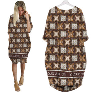 Louis Vuitton batwing pocket dress luxury brand clothing clothes outfit for women  Max07981