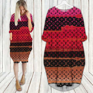 LV Hot Limited Batwing Pocket Dress For Women 2025 Max07995
