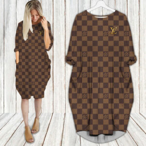 Louis Vuitton batwing pocket dress luxury brand clothing clothes outfit for women - Max07996