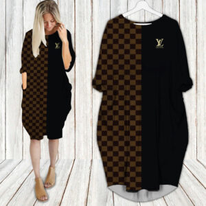 Louis Vuitton batwing pocket dress luxury brand clothing clothes outfit for women - Max07997