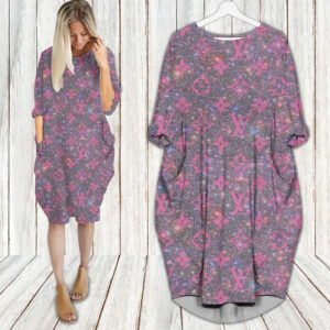 Louis Vuitton batwing pocket dress luxury brand clothing clothes outfit for women - Max07999