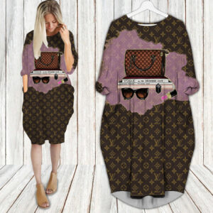 Louis Vuitton batwing pocket dress luxury brand clothing clothes outfit for women - Max08001
