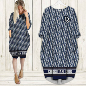 Dior batwing pocket dress luxury brand clothing clothes outfit for women - Max08016