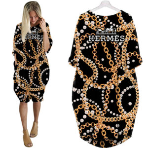 Hermes batwing pocket dress luxury brand clothing clothes outfit for women-Max08027