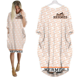Hermes batwing pocket dress luxury brand clothing clothes outfit for women-Max08033