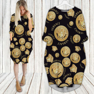 Versace batwing pocket dress luxury brand clothing clothes outfit for women-Max08324
