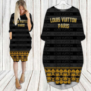 Louis Vuitton batwing pocket dress luxury brand clothing clothes outfit for women  Max08459