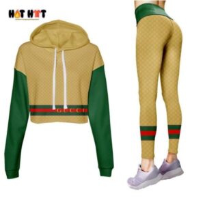 Gucci Croptop Hoodie Leggings For Women Luxury Brand Clothing Clothes Outfit-Max08472
