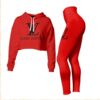 L.Vuitton Croptop Hoodie Leggings For Women Luxury Brand Clothing Clothes Outfit-Max08481