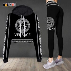 Versace Croptop Hoodie Leggings For Women Luxury Brand Clothing Clothes Outfit-Max08497