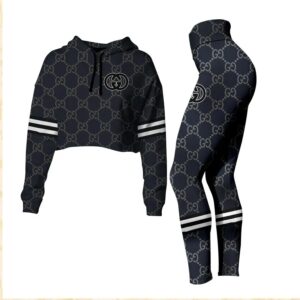 Gucci Croptop Hoodie Leggings For Women Luxury Brand Clothing Clothes Outfit-Max08507