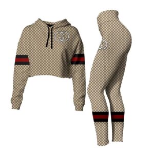 Gucci Croptop Hoodie Leggings For Women Luxury Brand Clothing Clothes Outfit-Max08508