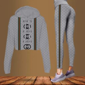 Gucci Croptop Hoodie Leggings For Women Luxury Brand Clothing Clothes Outfit-Max08511