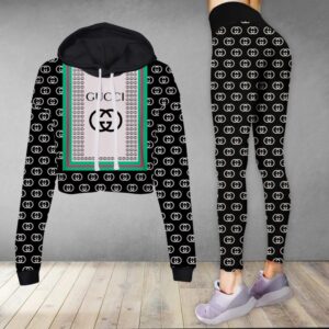 Gucci Croptop Hoodie Leggings For Women Luxury Brand Clothing Clothes Outfit-Max08512