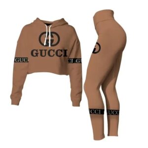 Gucci Croptop Hoodie Leggings For Women Luxury Brand Clothing Clothes Outfit-Max08513