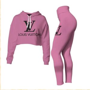 L.Vuitton Croptop Hoodie Leggings For Women Luxury Brand Clothing Clothes Outfit-Max08517