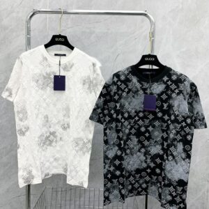 Unisex - (Black & White) Limited Edition Louis Vuitton T Shirts - B9G-TX-Max08715