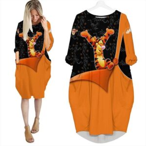 Batwing pocket dress luxury brand clothing clothes outfit for women-Max08737