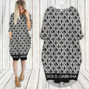 D&G batwing pocket dress luxury brand clothing clothes outfit for women-Max08776