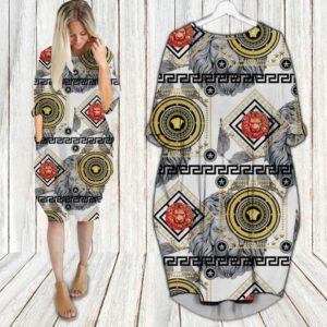 Versace batwing pocket dress luxury brand clothing clothes outfit for women-Max08791